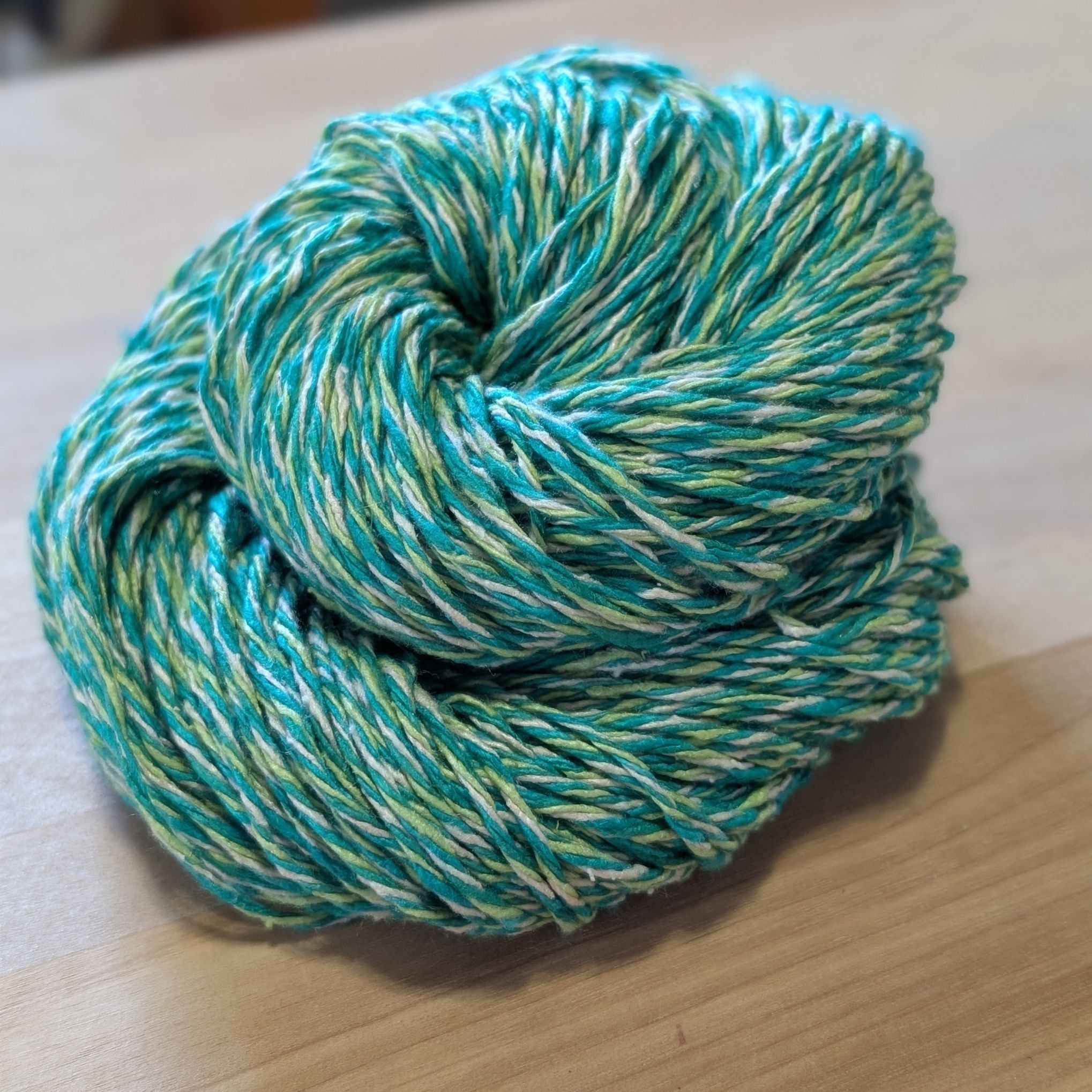 Darn Good Yarn Yarn of the Month Exclusive Colorways — lifestyle worn / used context