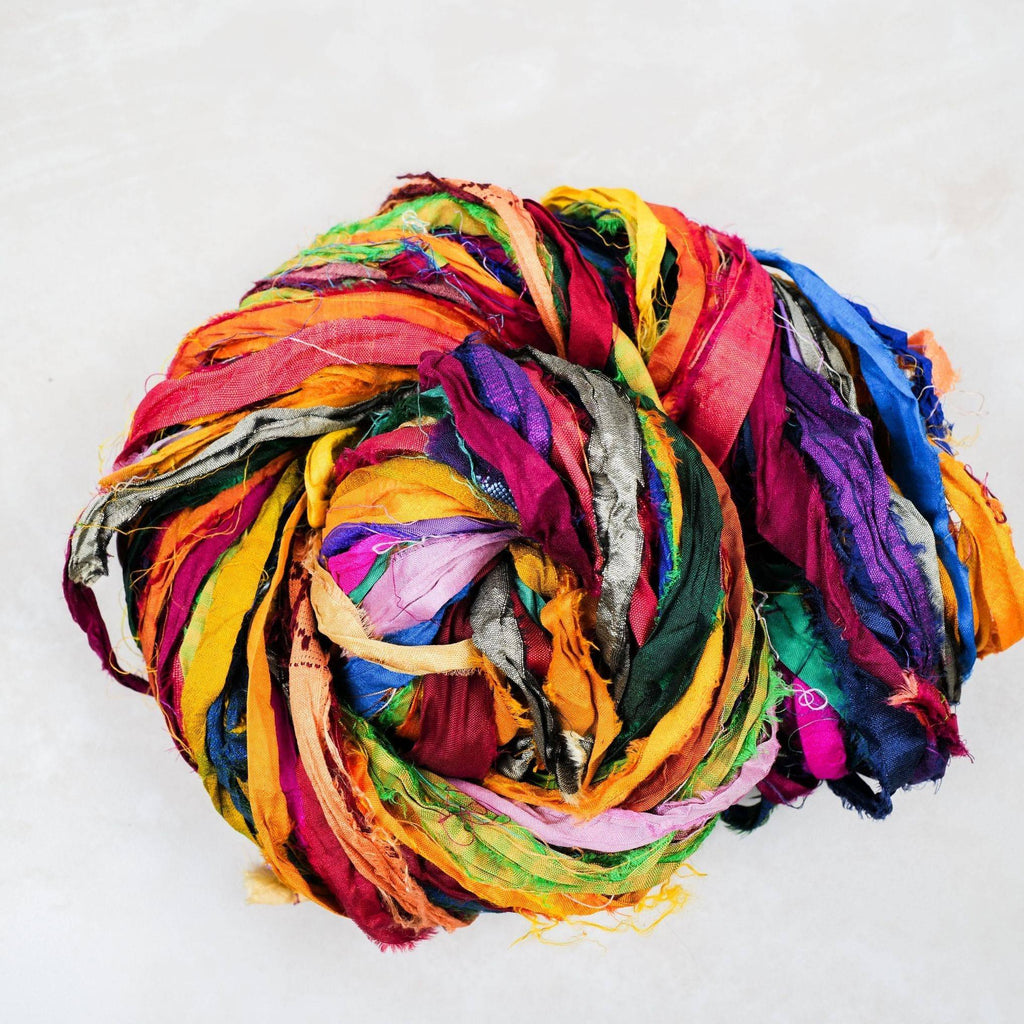 Darn Good Yarn Sari Silk Ribbon - "At the Bahamas" — main product shot
