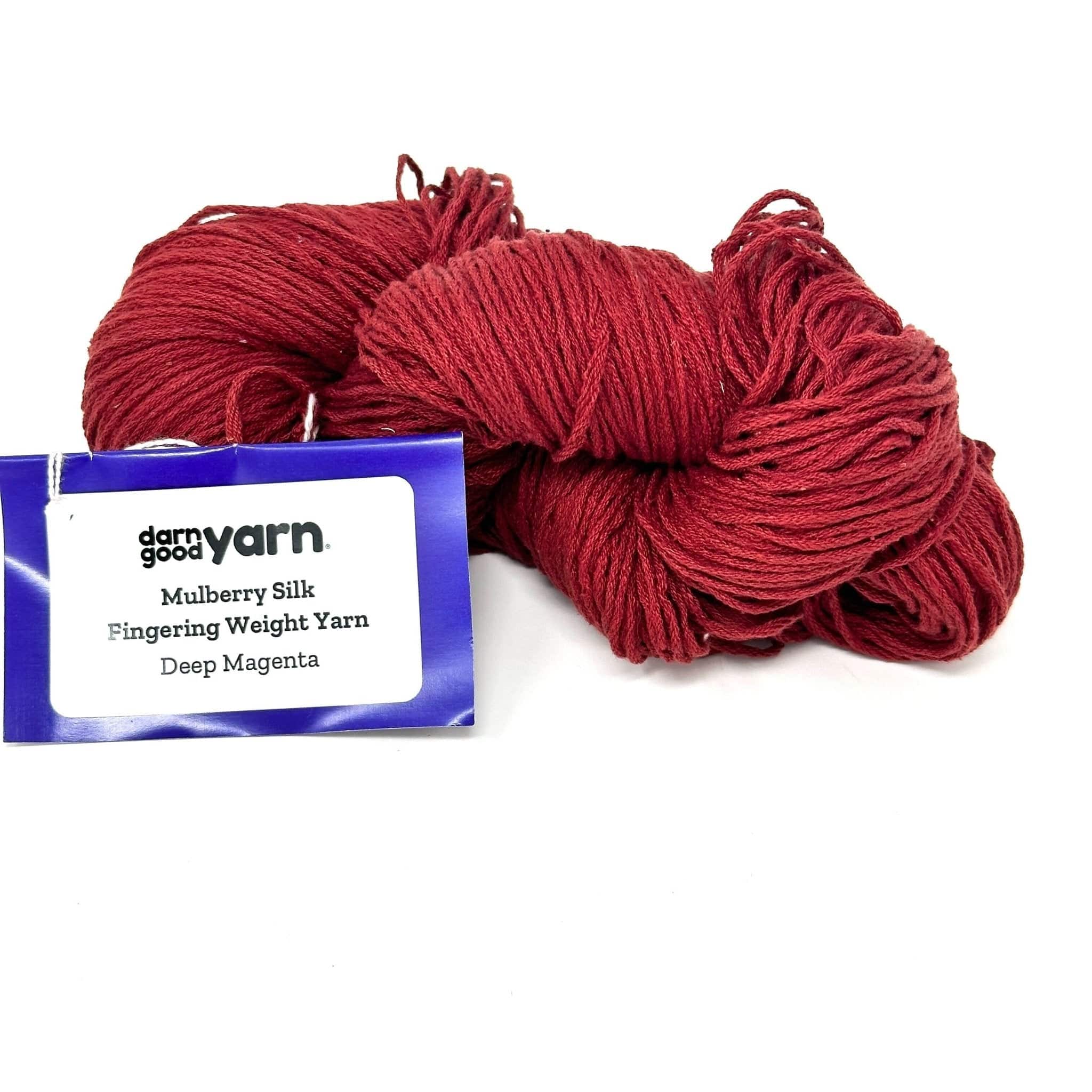 Darn Good Yarn Mulberry Silk Fingering Weight Yarn — side view