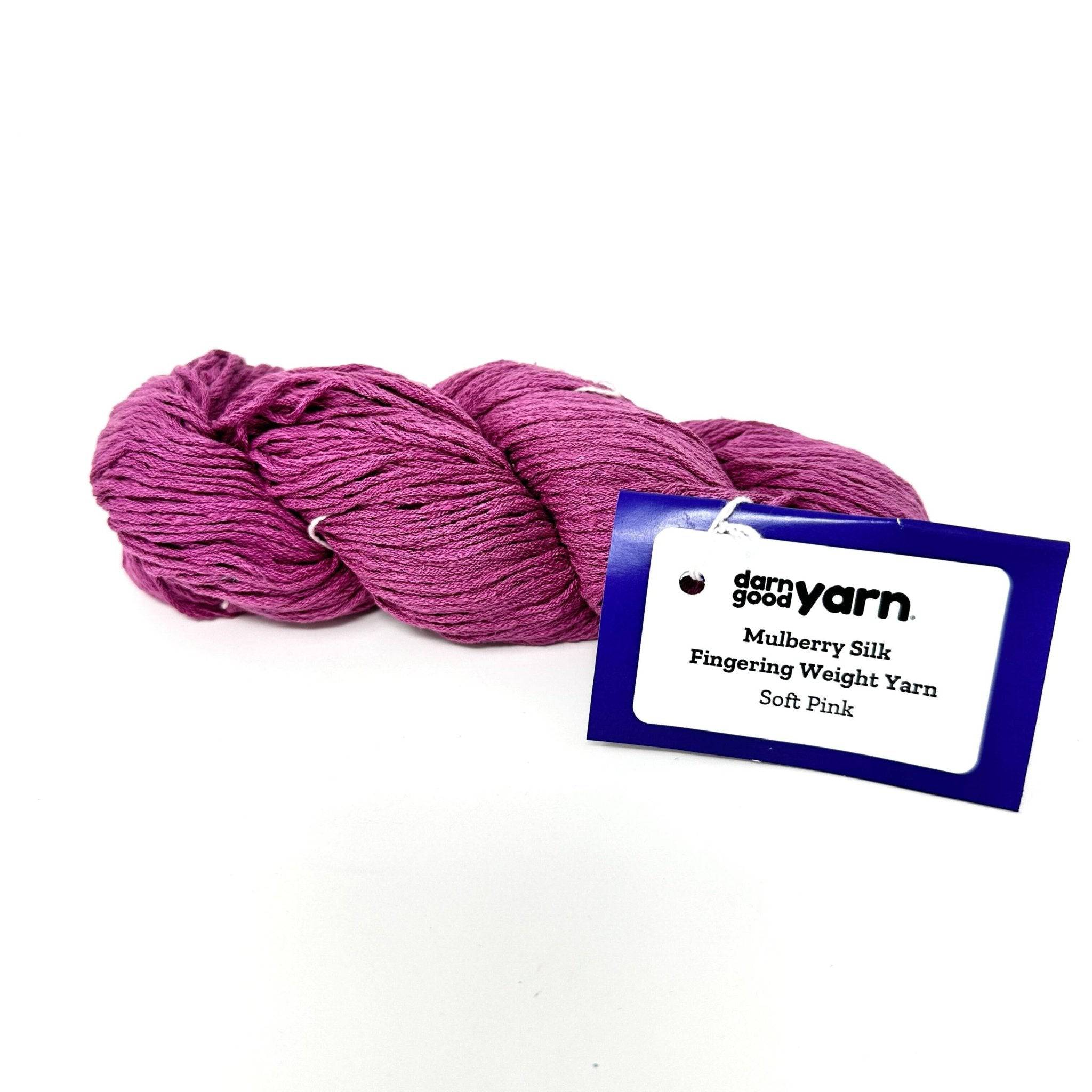 Darn Good Yarn Mulberry Silk Fingering Weight Yarn — size reference