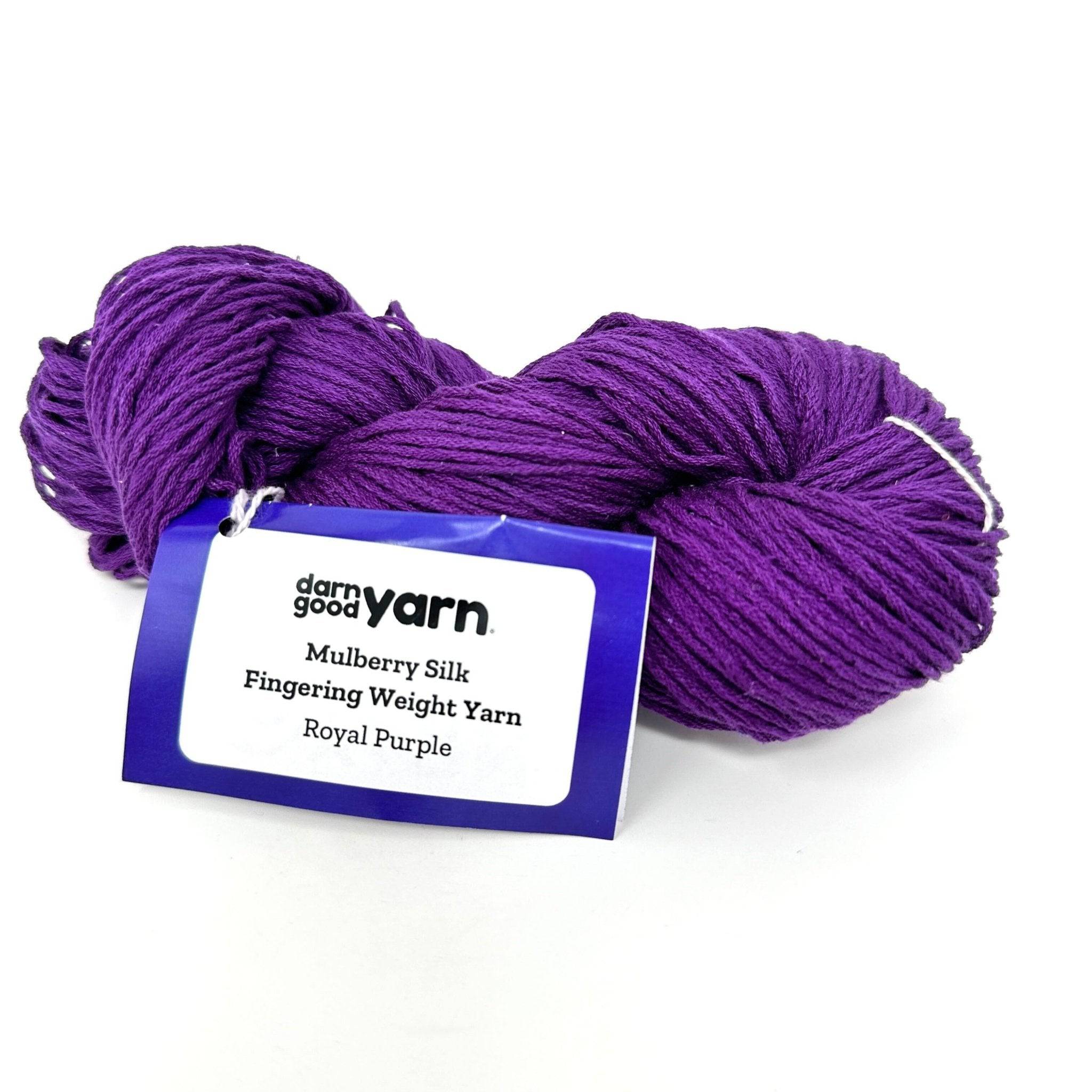 Darn Good Yarn Mulberry Silk Fingering Weight Yarn — packaging