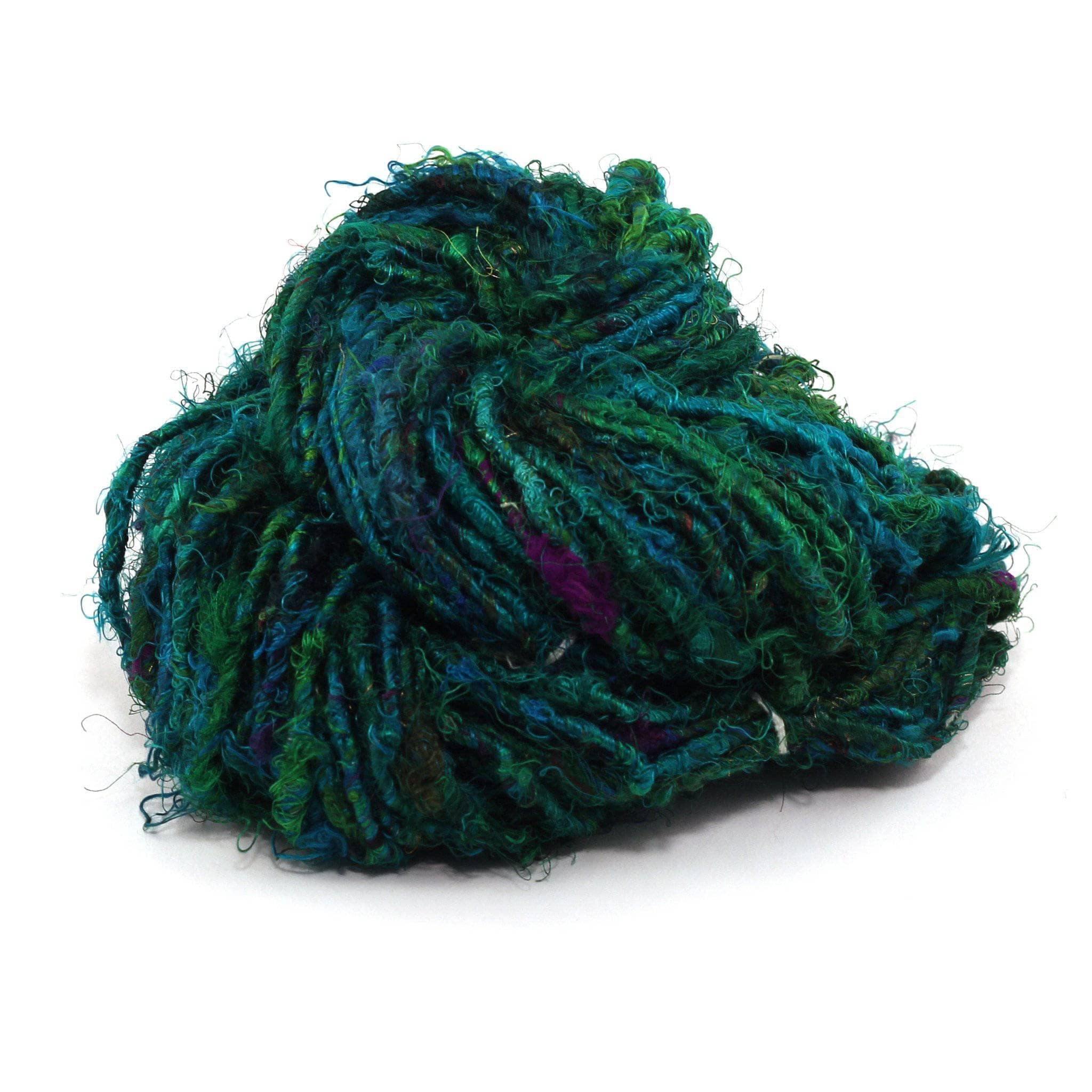 Darn Good Yarn Recycled Silk Yarn "Lux Adventure" — fabric or material detail