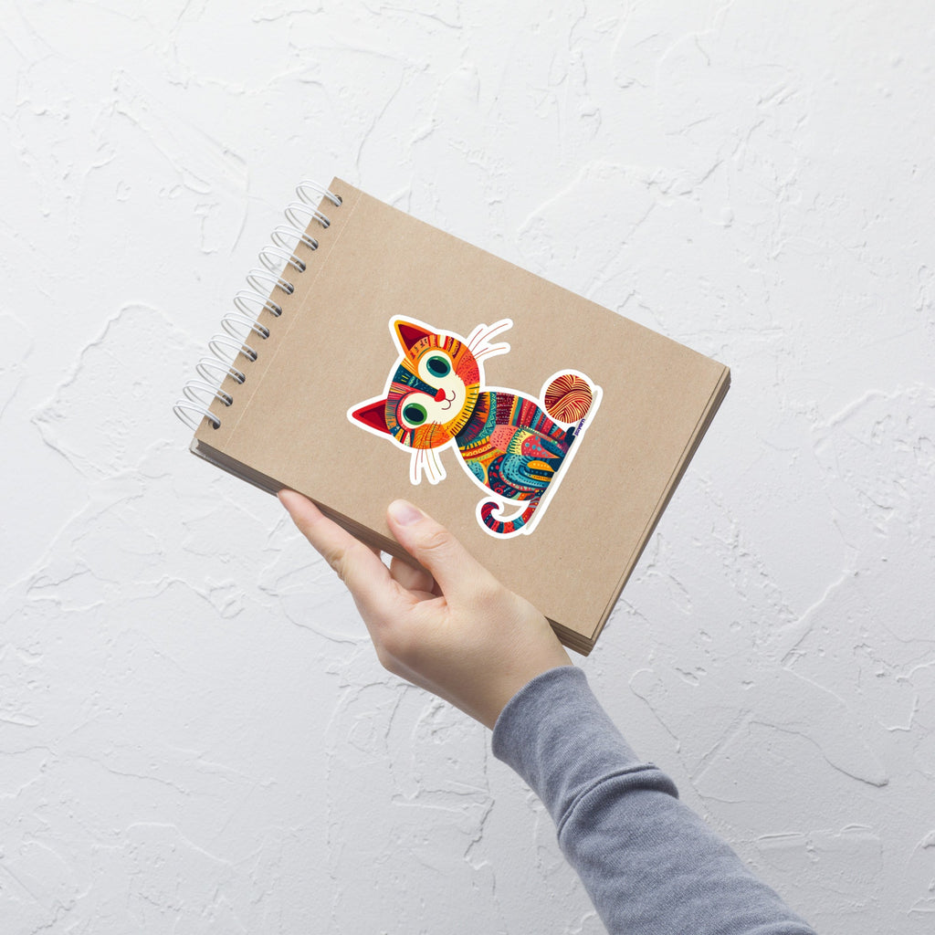 Darn Good Yarn “Yarn Whiskers” Vinyl Sticker – Designed by Nicole Snow — main product shot