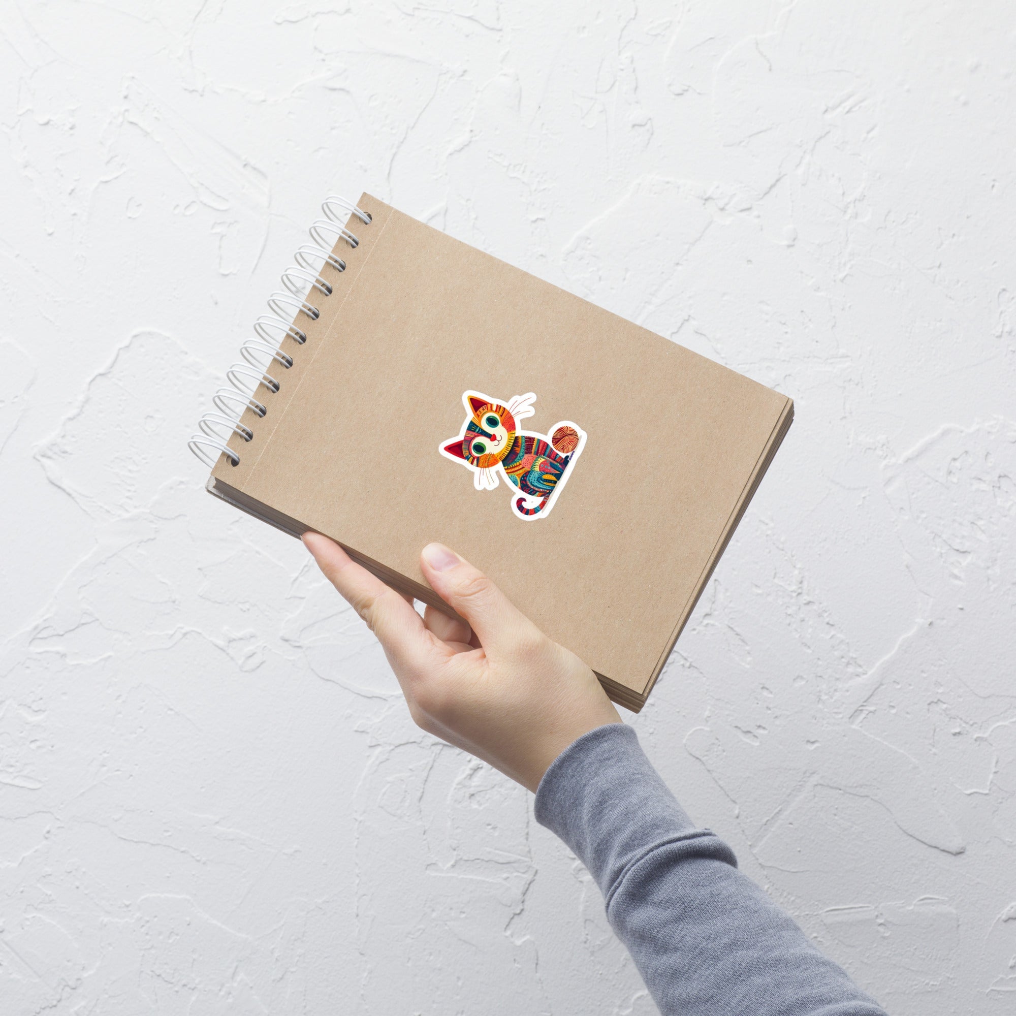 Darn Good Yarn “Yarn Whiskers” Vinyl Sticker – Designed by Nicole Snow — construction detail