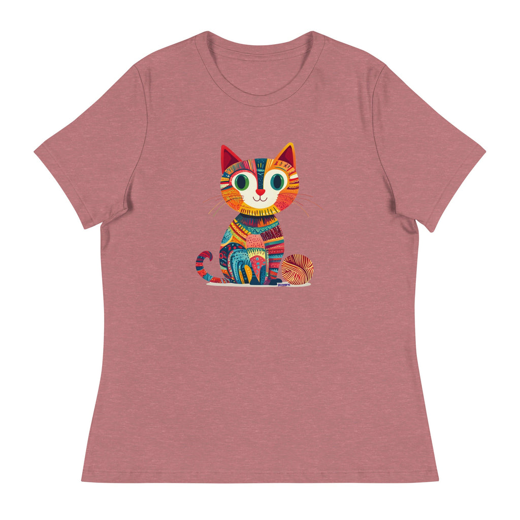 Darn Good Yarn “Yarn Whiskers” Women’s Relaxed Fit T-Shirt – Designed by Nicole Snow — product category context
