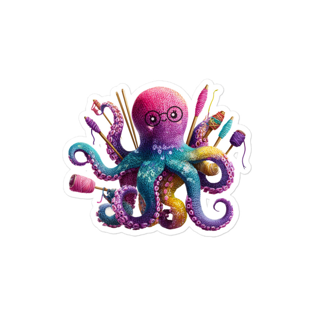 Darn Good Yarn Yarnctopus Sticker – Bubble-Free Sticker for Makers, Crafters & Yarn Addicts — construction detail