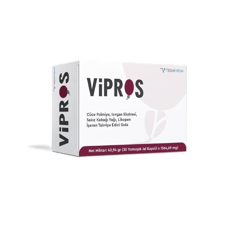 Vipros: Saw Palmetto Prostate Health Supplement - Supports Urinary Function, Antioxidant Defense, and Men's Overall Well-being - 30 Softgels
