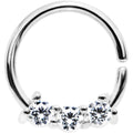 BodyCandy 18G 5/16 Clear Cubic Zirconia Stainless Steel Circular Ring — main product shot