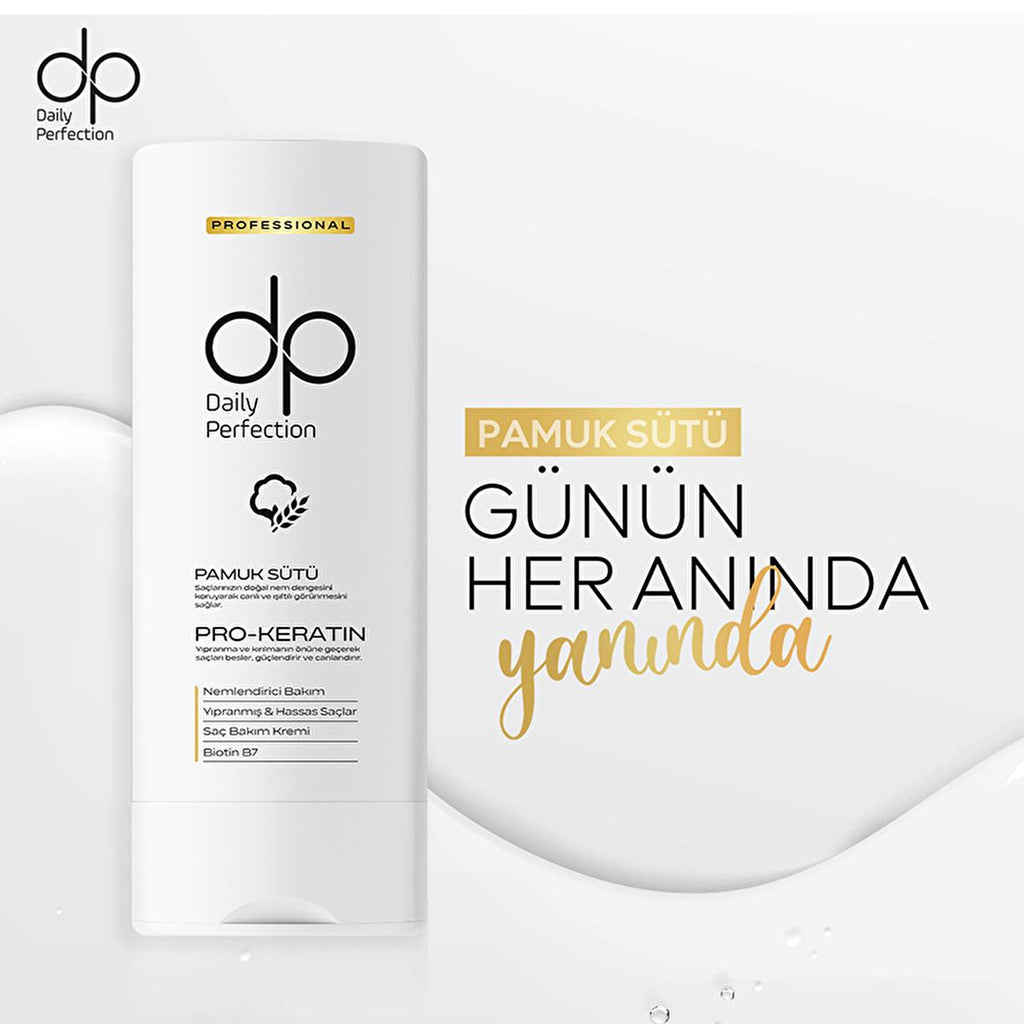 Dp Daily Perfection Hair Care Cream with Cotton Milk & Wheat Protein - 11.83 fl oz Nourishing Moisturizing Treatment