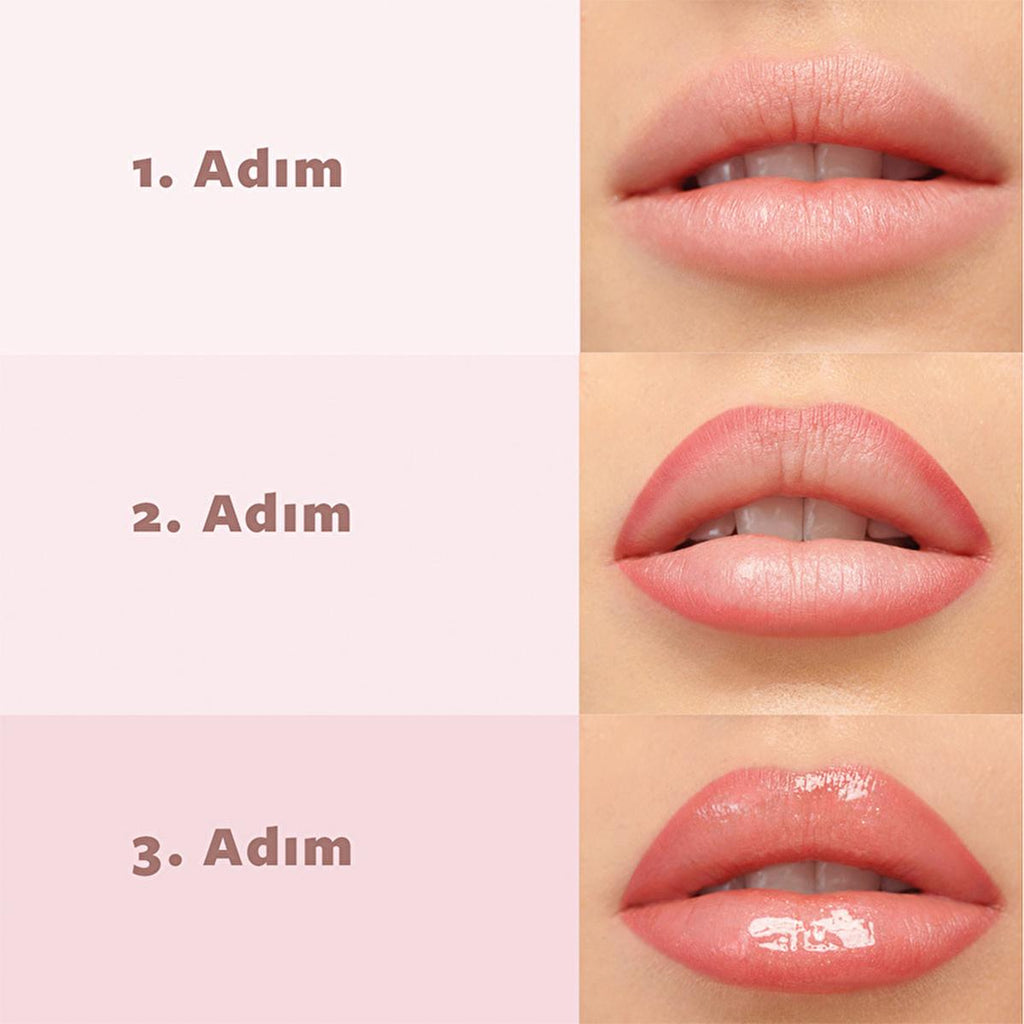 Pastel Perfect: Plumping Lip Gloss & Contour Liner Duo - Achieve Fuller, Defined Lips with Ultra-Glossy Finish