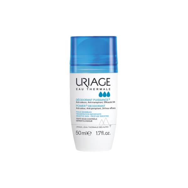 Uriage Uriage Power 3 Deodorant Roll-on - Anti-Perspirant, Paraben-Free, Natural Deodorant for Effective Odor Protection