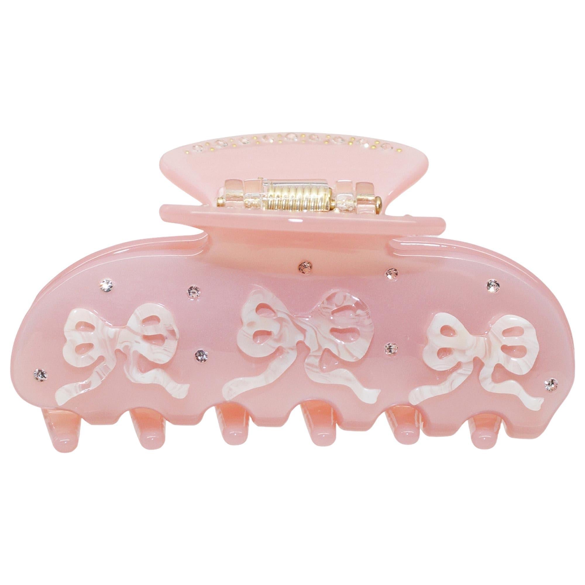 Emi Jay Sweetheart Pink Pixie Hair Claw Clip: Secure, Fashionable Crystal & Biodegradable Acetate Clip for All Hair Types