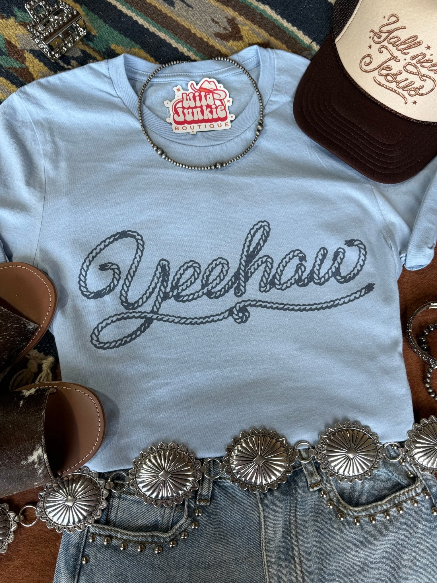 Wild Junkie Yeehaw Rope Graphic Tee — main product shot