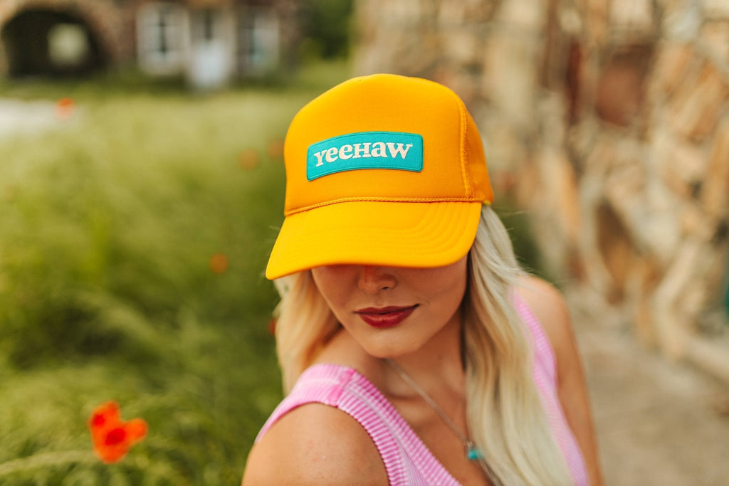 Wild Junkie YeeHaw Patch Trucker Hat — hats category context