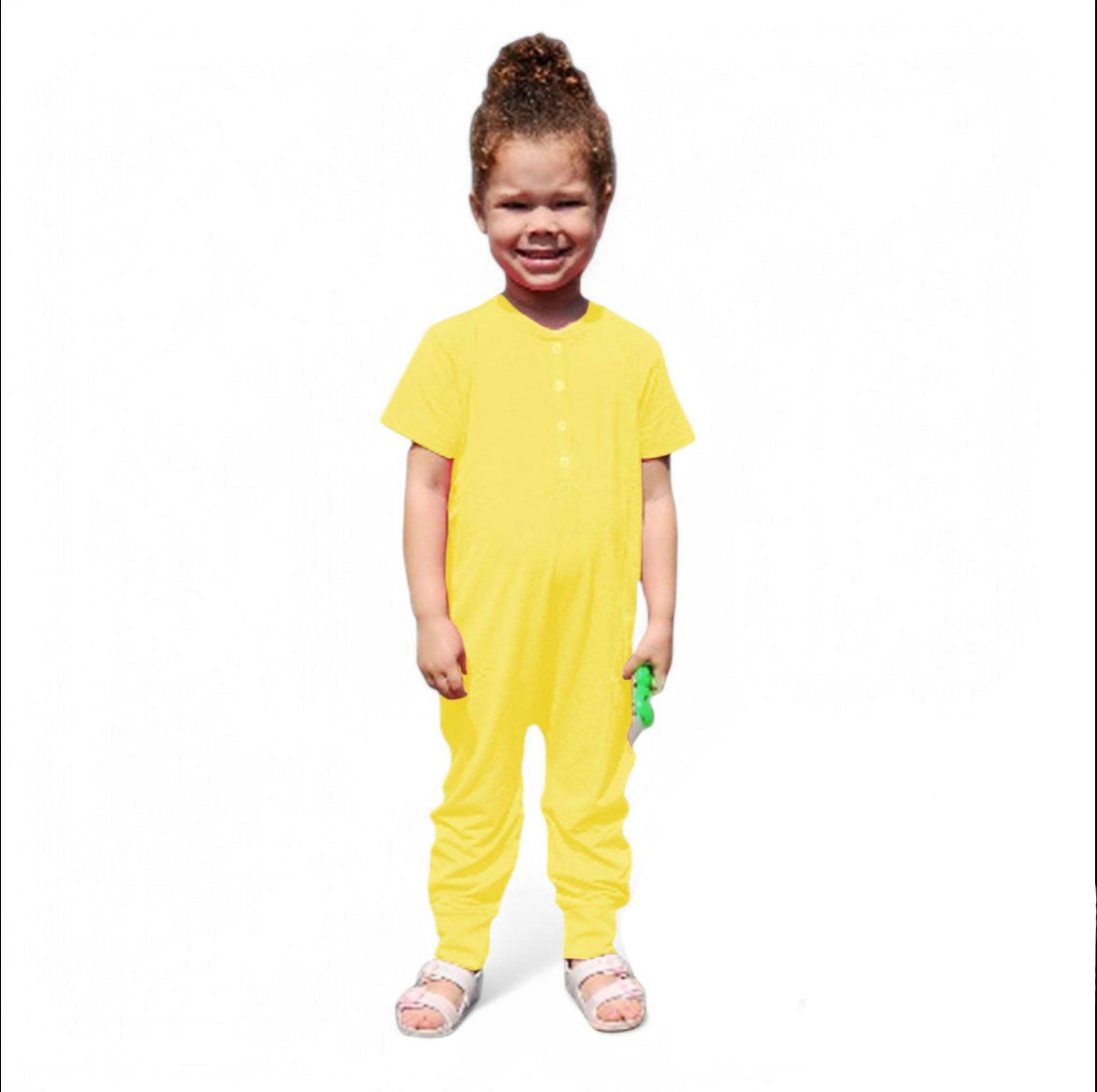 ParkerandTalia ParkerandTalia Ultimate Comfort Playsuit-YELLOW — detail close-up