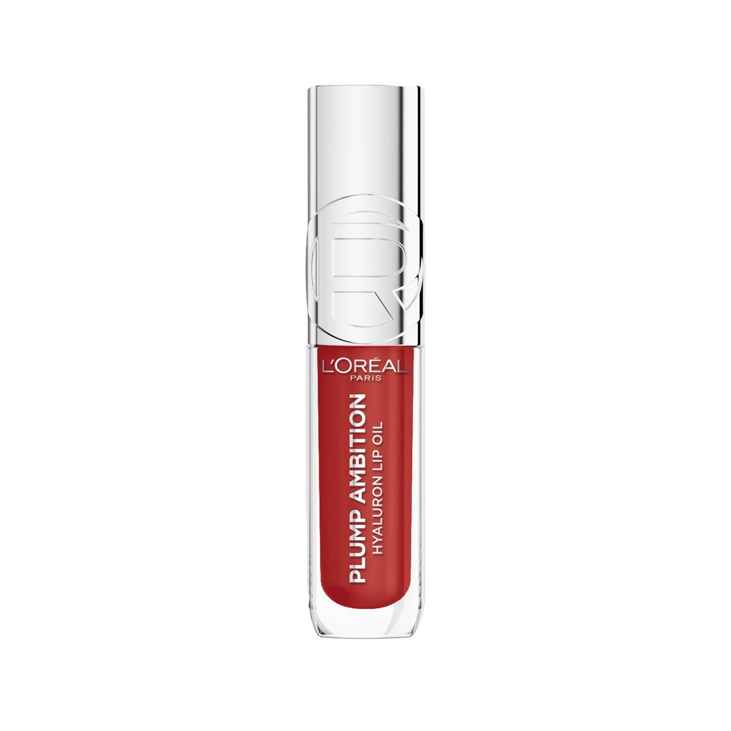 Loreal Paris Plump Ambition Cherry Cherie Hyaluronic Acid Lip Oil: Nourishing, Moisturizing, Plumping Lip Gloss for Fuller, Hydrated Lips