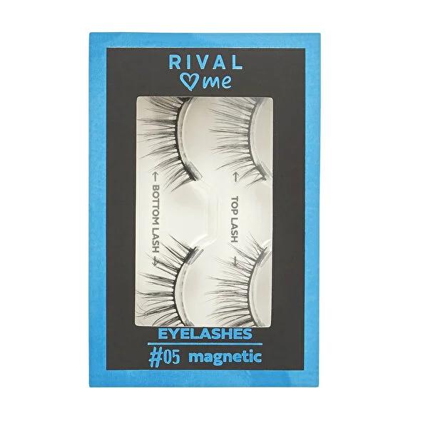 Rival Loves Me Magnetic Eyelashes #05: Easy Apply, Reusable, Voluminous - Adhesive-Free False Lashes for Sensitive Eyes