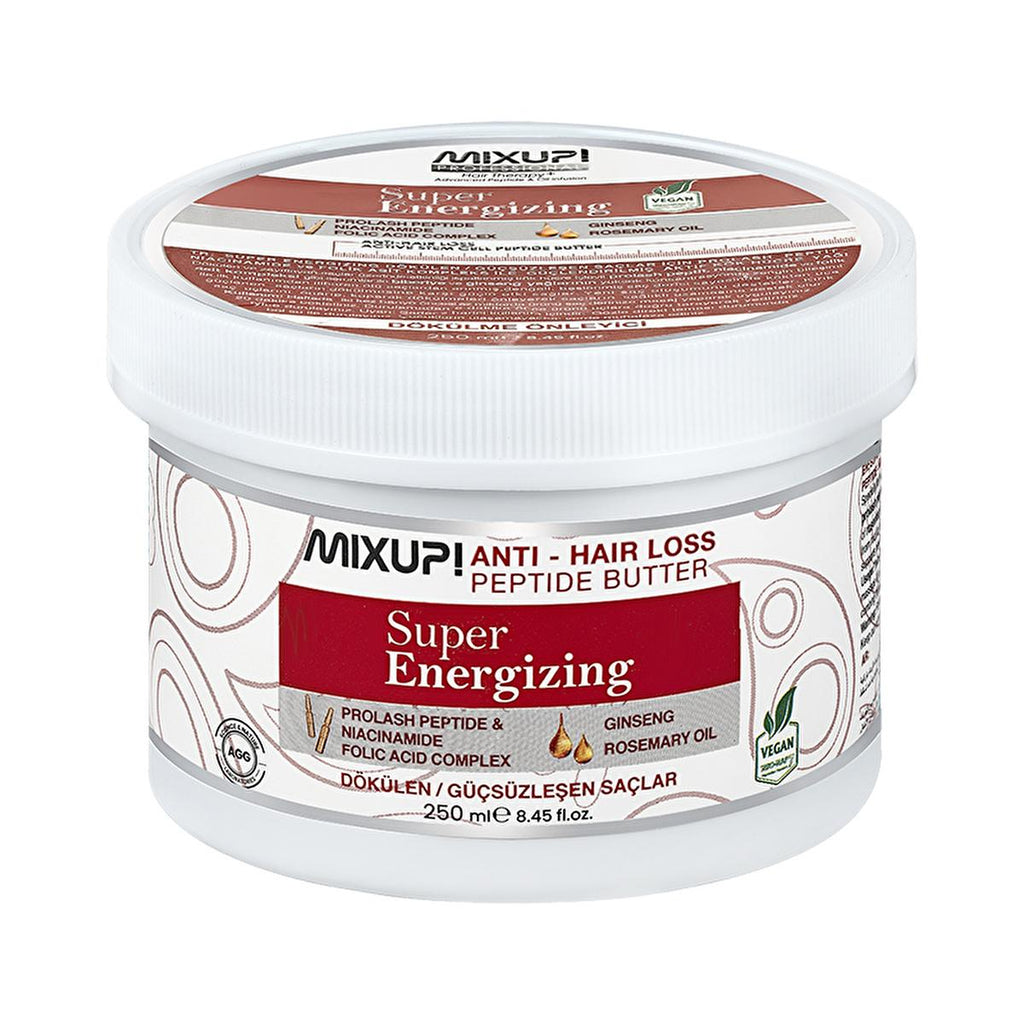 Mixup. Super Energizing Hair Growth Oil: Anti Hair Loss Treatment with Peptide, Rosemary & Ginseng Oil for Fast Hair Growth & Breakage Repair, 250ml