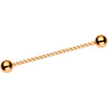 BodyCandy Rose Gold Tone IP Seriously Twisted Industrial Barbell Earring 38mm — main product shot