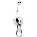 BodyCandy Zip It Up Dangle Belly Ring — main product shot