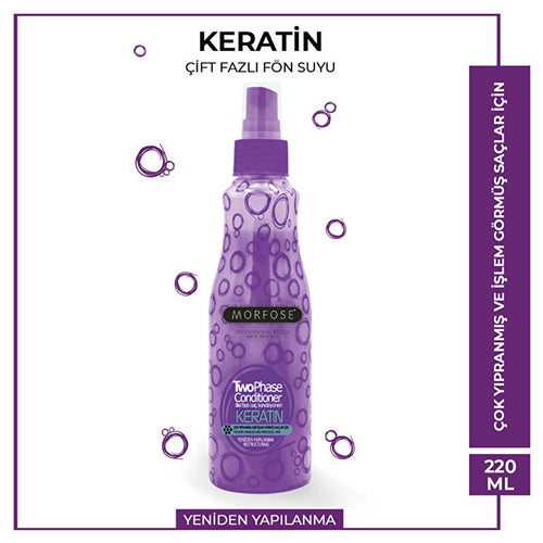 Morfose Keratin Dual-Phase Leave-In Conditioner for Dry Damaged Hair - 7.44 fl oz