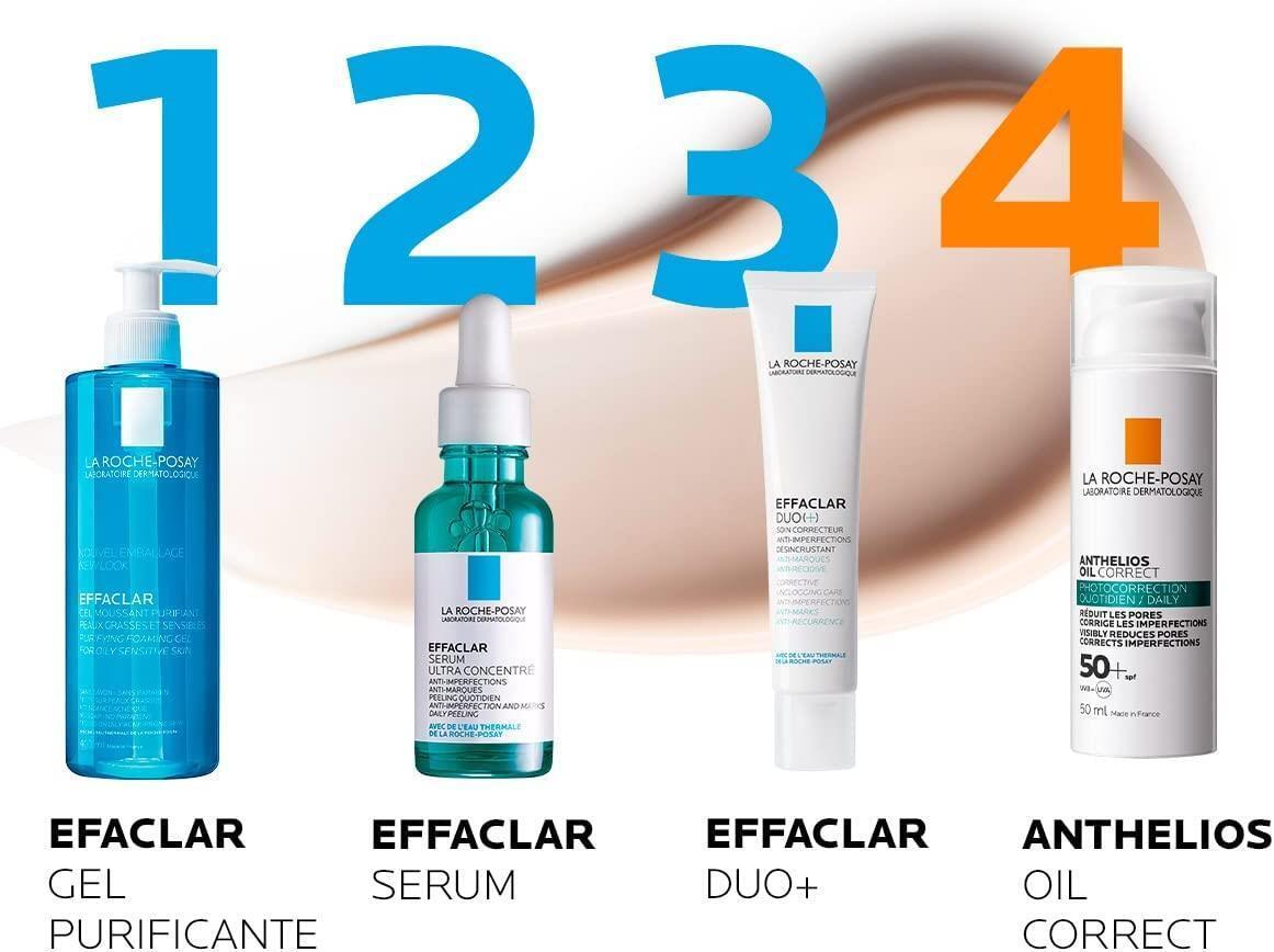 La Roche Posay Anthelios Oil Correct Cream SPF50+ Sunscreen for Oily Skin - Non-comedogenic, Broad-Spectrum UVA/UVB Protection
