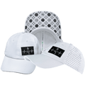The Heartbeat Brand Yoga Hat - Dad Hat - Ponytail - White - Laser Mesh — main product shot