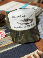 Wild Junkie You And Me Go Fishin In The Dark Trucker Hat — main product shot