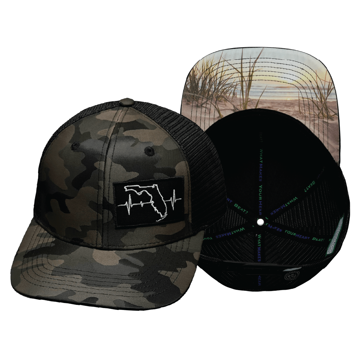 Youth Florida Baseball Hat — Tan Camo / Black