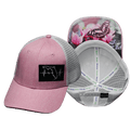 The Heartbeat Brand Youth Florida Low Profile Hat — Pink / White — main product shot
