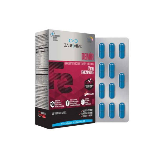 Zade Vital - Iron Supplement with Prebiotic Support for Adults, Vegan & Vegetarian Friendly Dietary Supplement