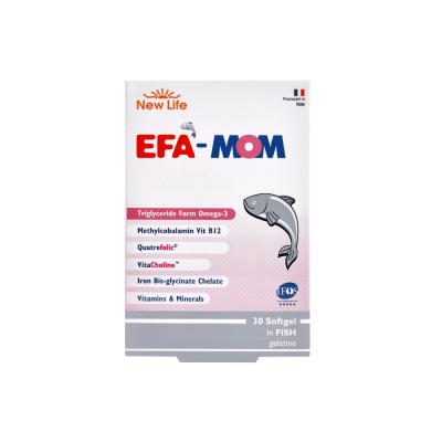 New Life EFA Mom: Comprehensive Pregnancy Supplement with DHA, Folic Acid & Iron - Gluten-Free Prenatal Vitamins
