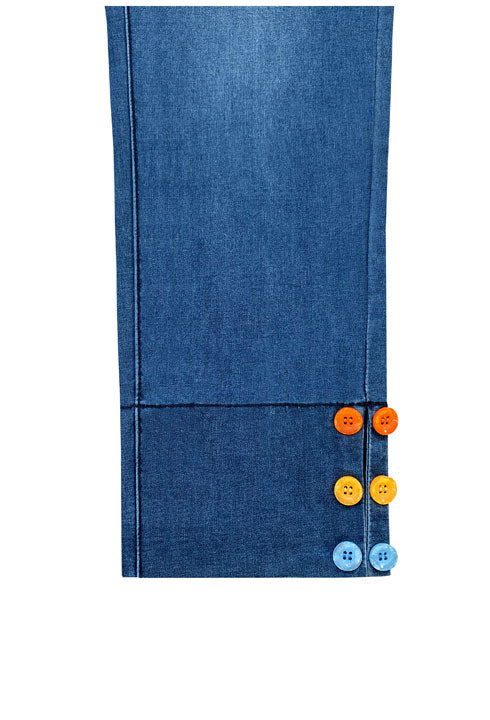 Button Cuff Capri Pants — view 2