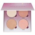 Sugar Glow Kit Powder Highlighters - 4 Metallic Shades for Face, Eyes & Body