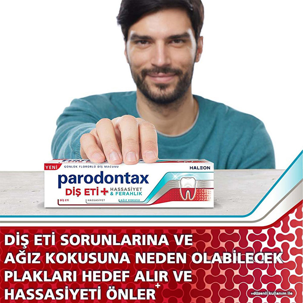Parodontax Sensitive Teeth and Gum Health Toothpaste with Fluoride - Natural Mint Flavor, 2.54 fl oz