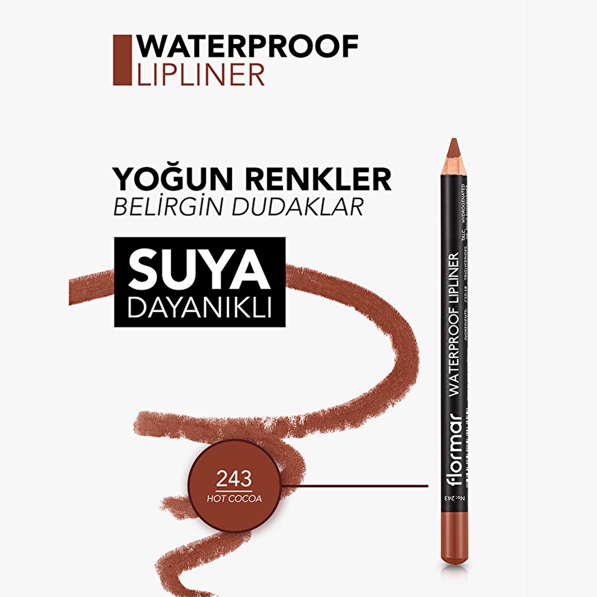 Flormar Mat Lip Liner - Waterproof, High Pigment, Long Lasting Lip Color for Precise Definition