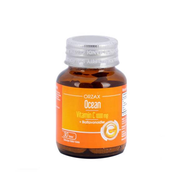 Orzax Ocean Vitamin C 1000 mg Supplement - Boost Immune System Support & Overall Health - 30 Tablets