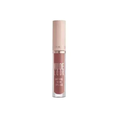 Golden Rose Nude Look Natural Shine Lip Gloss - Peachy Nude Shade for Natural Lip Color & Moisturizing
