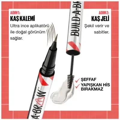 Maybelline Build-A-Brow: 2-in-1 Soft Brown Eyebrow Pen & Setting Gel | Long-Lasting Definition, Easy Application, Natural Look