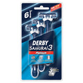 Derby Samurai 3 Platinum Razor - Advanced Shaving Technology for Men, Smooth Comfortable Shave, Ergonomic Handle
