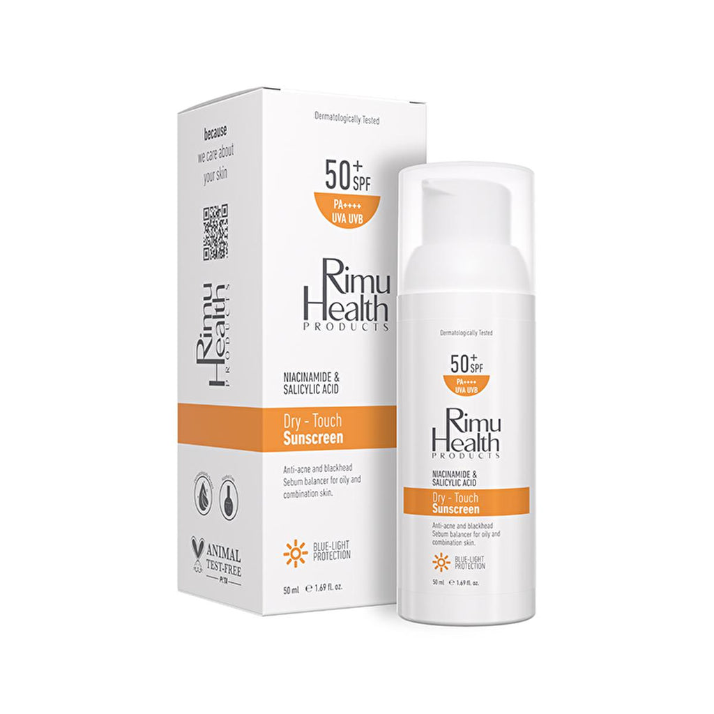 Rimu Health: Niacinamide & Salicylic Acid Sunscreen for Oily & Acne-Prone Skin | Blackhead & Blemish Control, Broad Spectrum UVA Protection