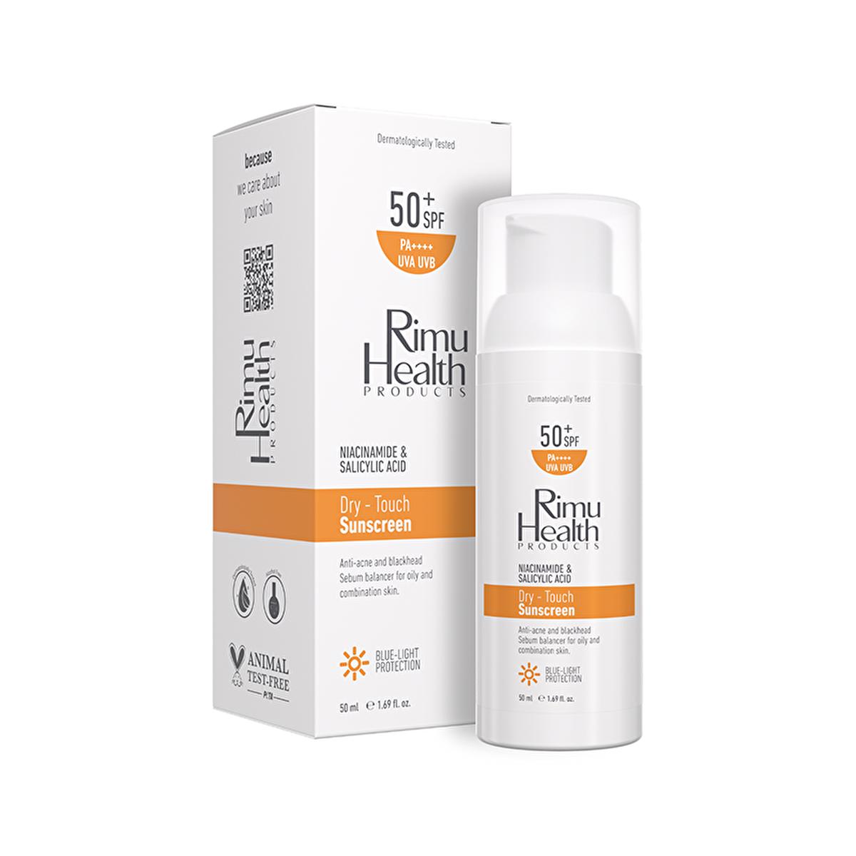 Rimu Health: Niacinamide & Salicylic Acid Sunscreen for Oily & Acne-Prone Skin | Blackhead & Blemish Control, Broad Spectrum UVA Protection