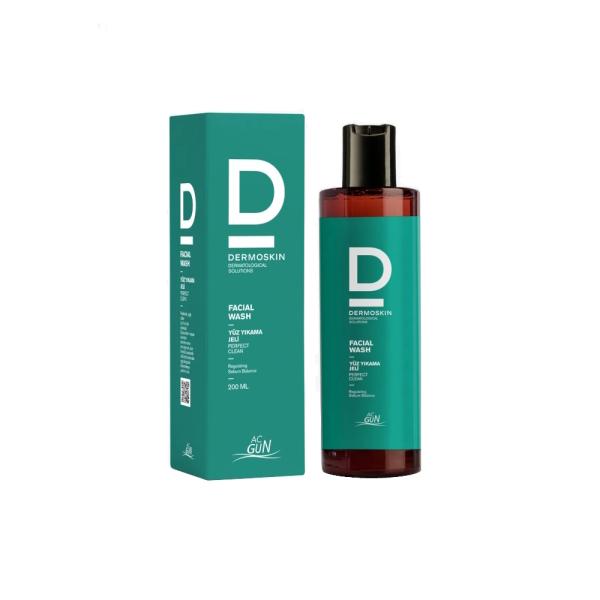 Dermoskin Acnegun Facial Wash for Acne-Prone Skin - 200ml, Oil Control & Gentle Cleansing