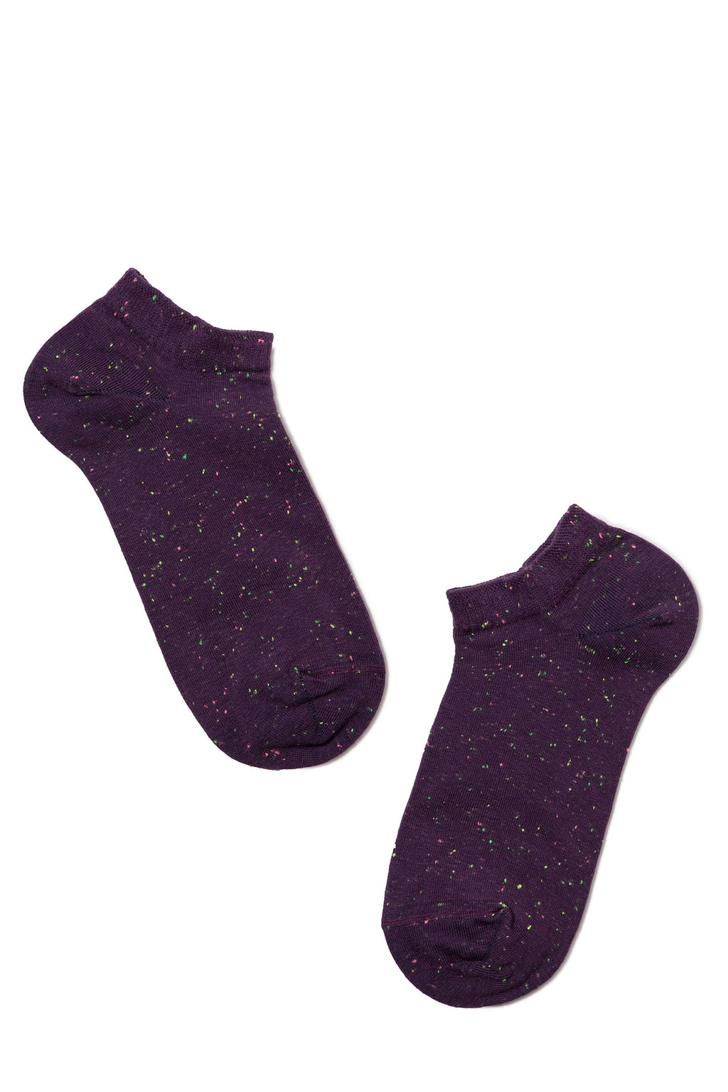 TheRanok.com Cotton Ankle Socks Conte Active - 085 Knitted Colorful Pixels — detail close-up