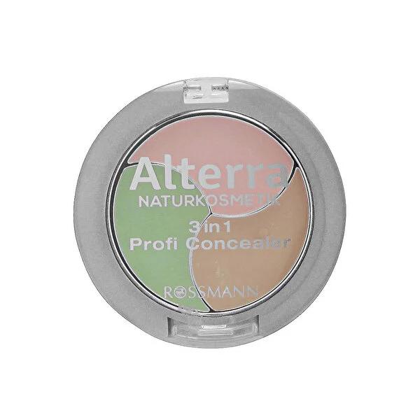 Alterra 3-in-1 Makeup Concealer for Under-Eye Coverage - Natural Ingredients, Color Correcting