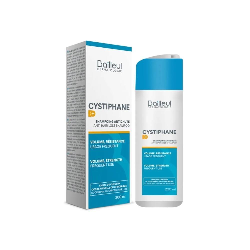 Cystiphane Anti-Hair Loss Shampoo 200ml - Dermatologically Tested, Menthol-Rich Formula for Hair Loss Treatment