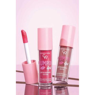 Golden Rose Lip Plumping Gloss - Moisturizing, Plumping, Non-Sticky Lip Gloss with Hyaluronic Acid & Avocado Oil