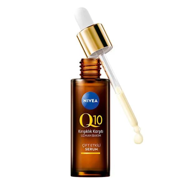 Nivea Anti-Wrinkle Face Serum with Q10 Anti-Glycation Technology - Reduces Deep Wrinkles, Improves Skin Elasticity