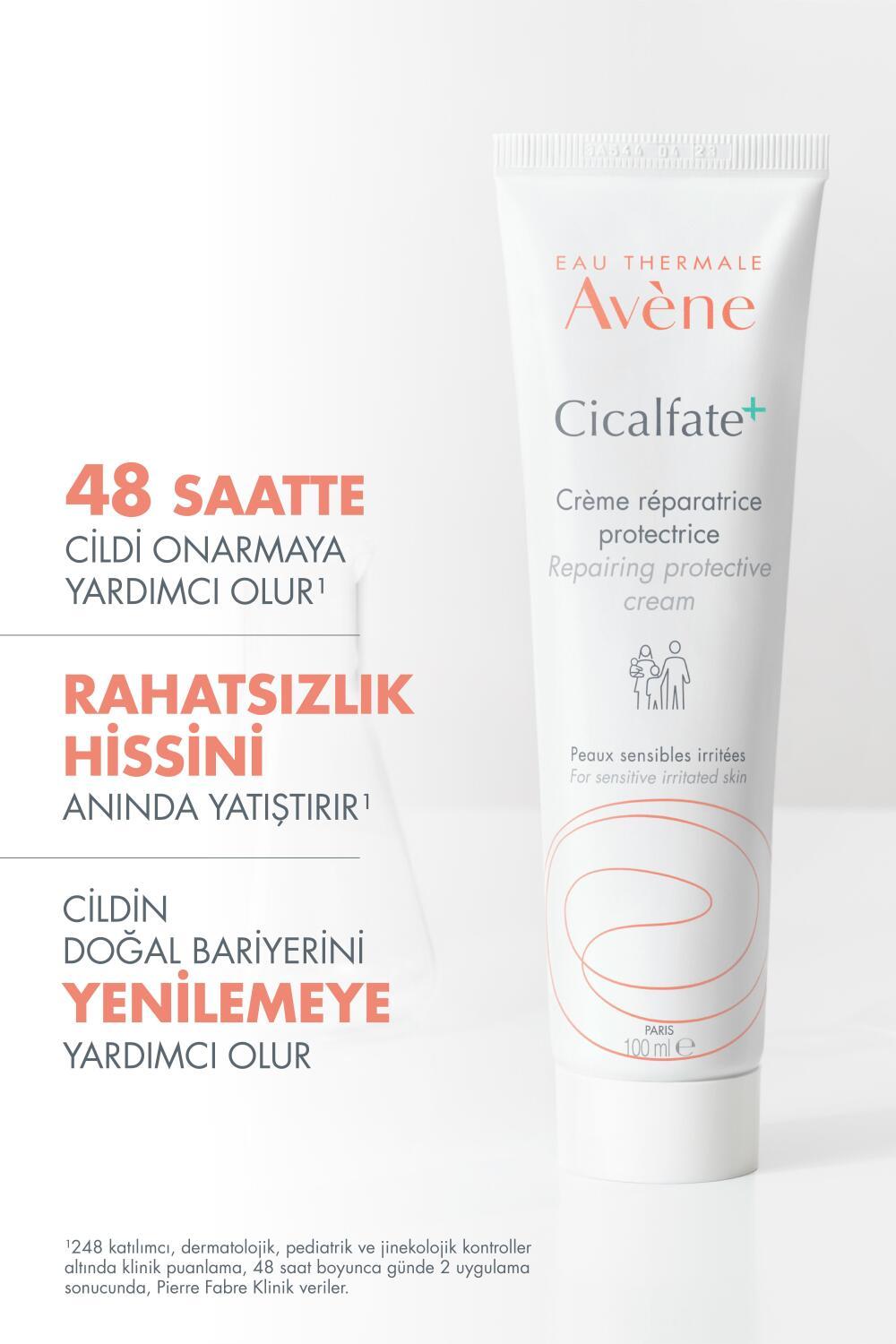 Avene Cicalfate+ Soothing and Repairing Skin Care Cream for Sensitive Skin - 3.38 fl oz