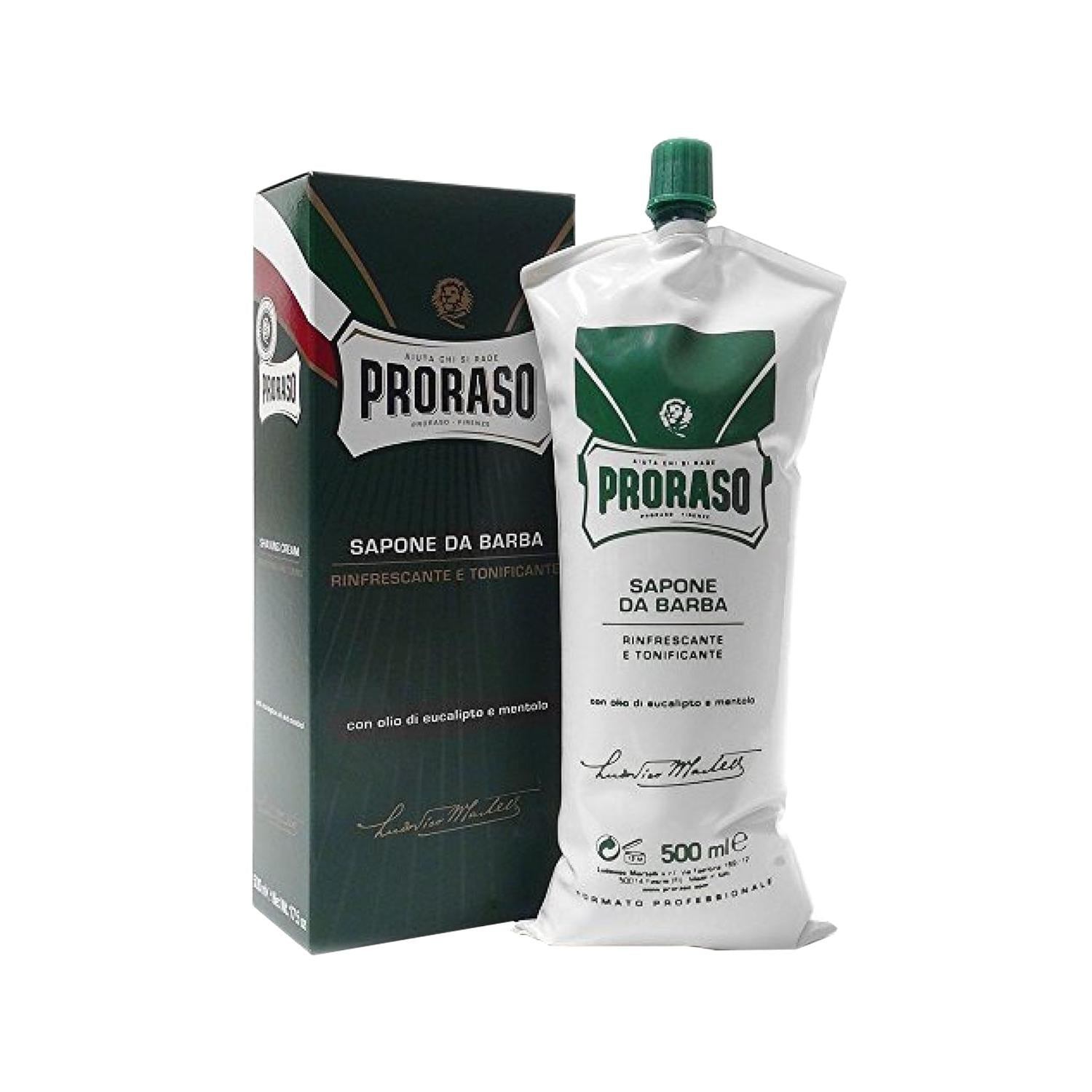 Proraso Eucalyptus and Menthol Shaving Cream for Sensitive Skin - 16.91 fl oz